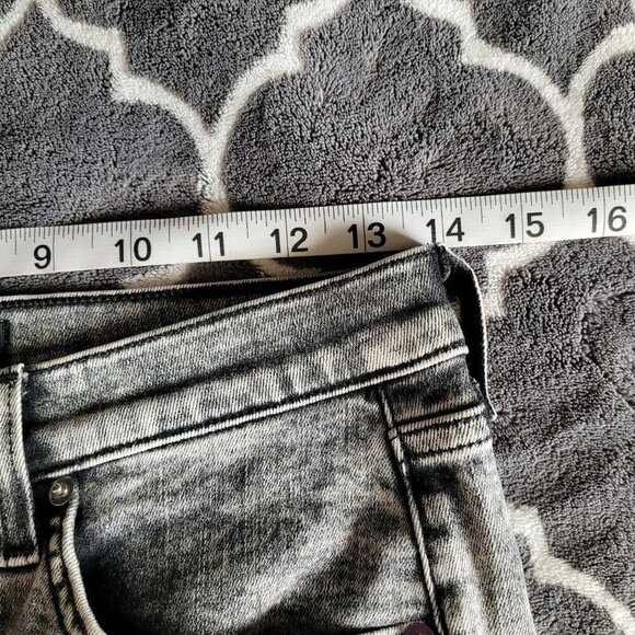 Veronica Beard Brooke Mid Rise Skinny Jeans Size 28 Black Acid Wash Stretchy Euc - Picture 6 of 10